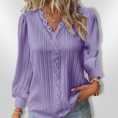 EMMA | Blouse met chiffon detail