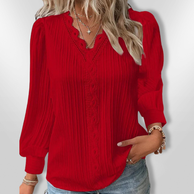 EMMA | Blouse met chiffon detail
