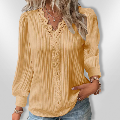 EMMA | Blouse met chiffon detail